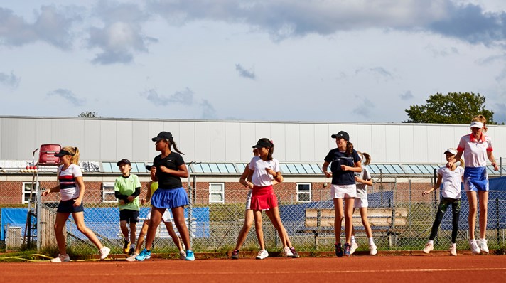 Opvarmning til Tennis Landsmesterskab i Juniortour 2019 (2)